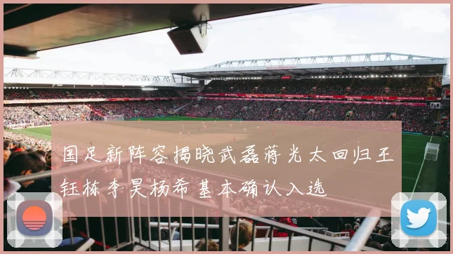 国足新阵容揭晓武磊蒋光太回归王钰栋李昊杨希基本确认入选